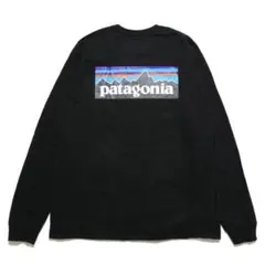 patagonia ロンT M LONG-SLEEVED P-6 ブラック