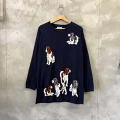SPRING FIELD 犬柄 セーター スプリングフィールド 動物