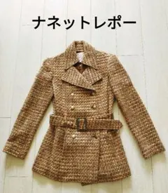 ナネットレポー nanette lepore 昭和レトロ ツイードトレンチコートのサムネイル