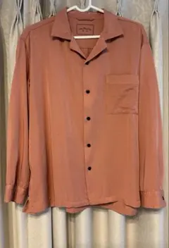 【Aba house Ecru】オープンカラーシャツ　Mサイズ　ピンク