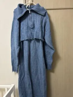 jouetie ハーフ　zip ロング　ニット　ワンピース　美品