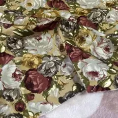 アンティーク風 ローズ柄 コットン生地 花柄 ハンドメイド用 綿プリント　ツイル