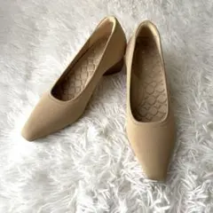 美品✨VIVAIA パンプス スクエアトゥ ベージュ ニット 洗える 39