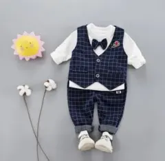 ネイビー チェック柄 セレモニースーツ