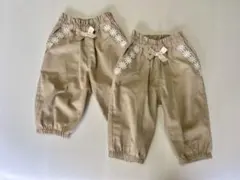 ベビー服　チノパン　女の子　ベージュ　80 まとめ売り