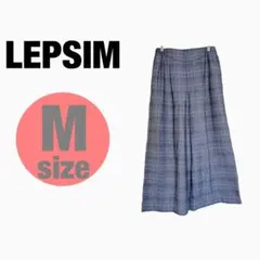 【グレンチェックワイドパンツ】LEPSIM レプシィム ハイウエスト 春秋冬