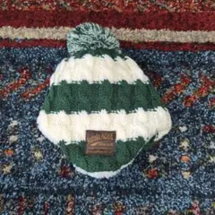 Aurelia KOBE 緑と白のニット帽