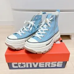 CONVERSE ALL STAR 水色 ハイカット厚底スニーカー