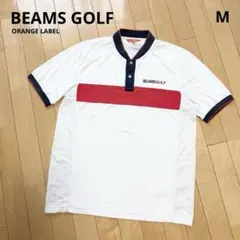 ビームスゴルフ トリコロール ポロシャツ M オレンジレーベル ウェア 日本製