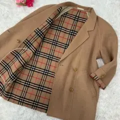 【極美品/LL】バーバリー チェスターコート Aライン キャメル メガノバ 茶
