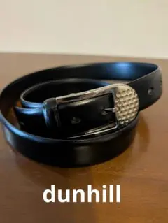 ⭐dunhill メンズレザーベルト ドットデザインピン バックル シルバー色