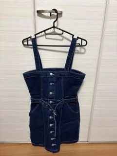 ダークデニム サロペット キャミソール