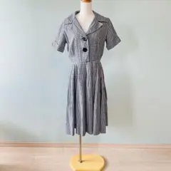 未使用級♡ マドモアゼルノンノン ギンガムチェック シャツワンピース