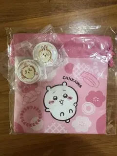 ちいかわ くら寿司 コラボ 巾着 缶バッジ セット