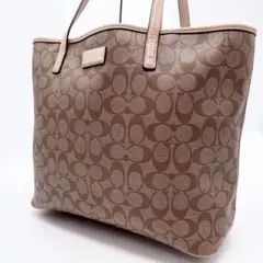 COACH コーチ　シグネチャー ブラウン トートバッグ PVC 1110