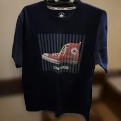 CONVERSE ネイビー Tシャツ スニーカーグラフィック