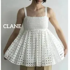 CLANEクラネ HOLE DOT SHIRRING TOPS キャミチュニックのサムネイル