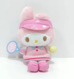 マイメロディ レア テニスラケット テニス　ぬいぐるみ 　マスコット