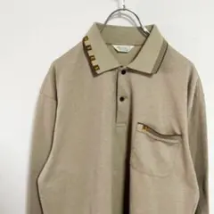 MASTERS ポロシャツ　長袖　ベージュ　カットソー　ゴルフ　日本製　スポーツ