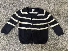 プチバトー　ボーダーニットカーディガン 74cm