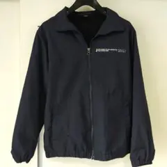 【160】ナイロン　パーカー　GIRAUDM ウインドブレーカー　ネイビー