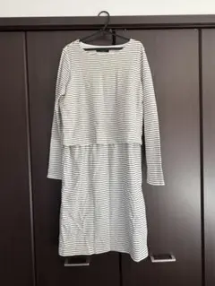 chocol raffine ストライプ長袖ワンピース サイズF