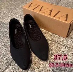 VIVAIA フラットシューズ　23.5cm 24cm 黒　パンプス　37.5