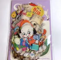 【新品】海外レトロフレークシール　PET素材1点　F167