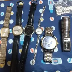 (ジャンク)稼働中時計 6点