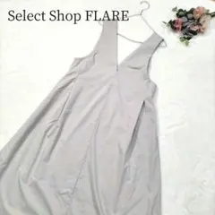 【セレクトショップフレア】 ジャンバースカート Vネック オールインワン 02