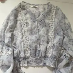 snidel ペイズリー柄レースブラウス