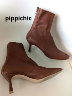 pippichic 定価6.5万 ストレッチショートブーツ(36)ブラウン
