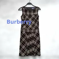 Burberry バーバリー　チェック柄 ノースリーブ ワンピース 38