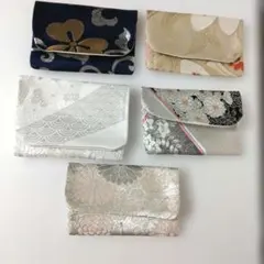 帯リメイク、和装小物数珠入れ、 懐紙入れ 5点セットのサムネイル