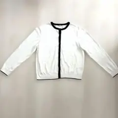 ユニクロ UVカットクルーネックカーディガン/ウォッシャブル オフホワイト XL