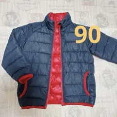 西松屋　中綿ジャケット　アウター　90㎝ ネイビー　赤　星柄　冬　記名なし