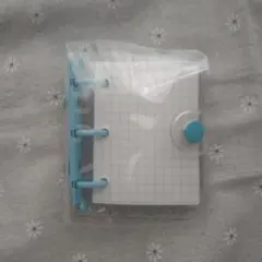 ミニ 3穴 バインダー クリア 블루