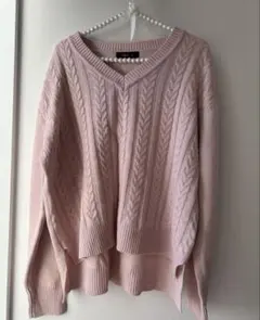 Virgil ピンク Vネックニット