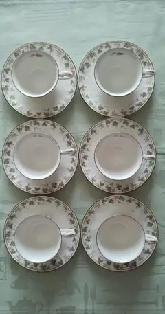 花柄カップ＆ソーサーセット 6客