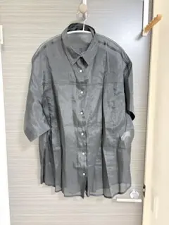 HARE 黒シアーシャツ 半袖シャツのサムネイル