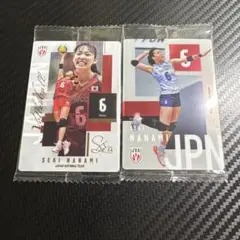 関菜々巳 バレーボール女子日本代表 トレーディングカード 2枚　ウエハース