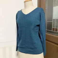 anySIS★美品★リブ編みVネックセーター長袖