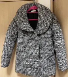 ダウンジャケット コート　ツイード