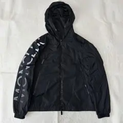 MONCLER 20AW ロゴテープ ジップアップ パーカー ブラック L - メルカリ