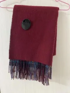 リバーシブルボタン付きウールストール