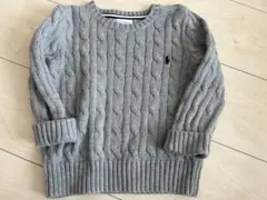 Ralph Lauren グレー ケーブルニットセーター 24M