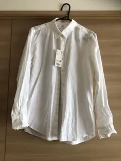 UNIQLO 100%リネン ホワイトシャツ Lサイズ