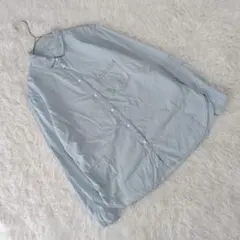 『リー』 (S) タンガリーシャツ デニム調 前開き ダメージ加工 カジュアル