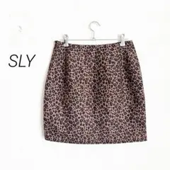 【SLY】スライ レオパード柄 ミニスカート ヒョウ柄 サイズ2 M相当