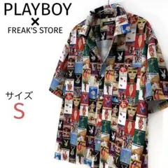 PLAYBOY×FREAK'S STORE コラボ 美品オープンカラーシャツ総柄